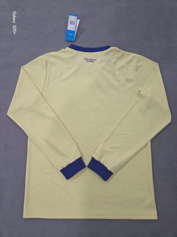 AAA(Thailand) Club America 26/27 110th Anniversary Yellow Long Sleeve Soccer Jersey