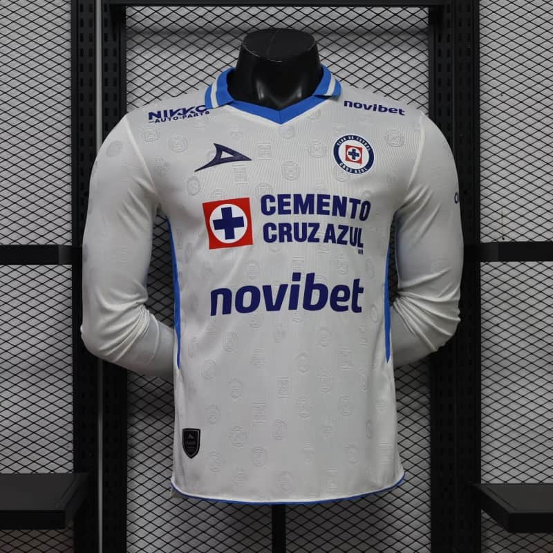 AAA(Thailand) Cruz Azul 26/27 Away Long Sleeve Soccer Jersey (Player)