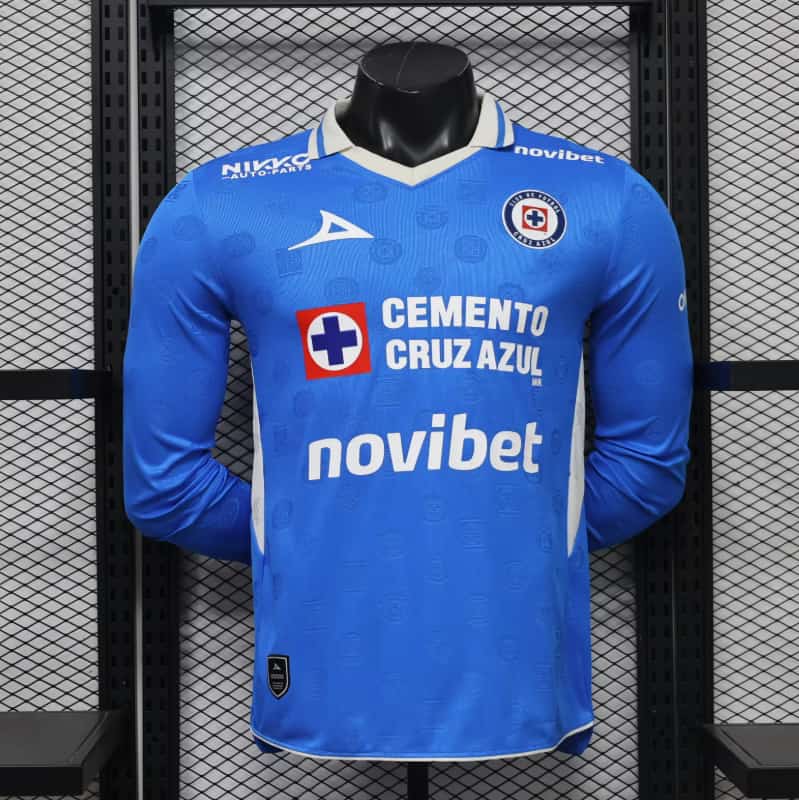 AAA(Thailand) Cruz Azul 26/27 Home Long Sleeve Soccer Jersey (Player) AAA(Thailand) Cruz Azul 26/27 Home Long Sleeve Soccer Jersey (Player)