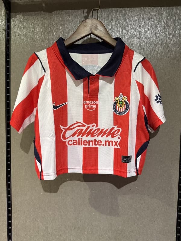 AAA(Thailand) Guadalajara Chivas 26/27 Home Women Cropped Soccer Jersey