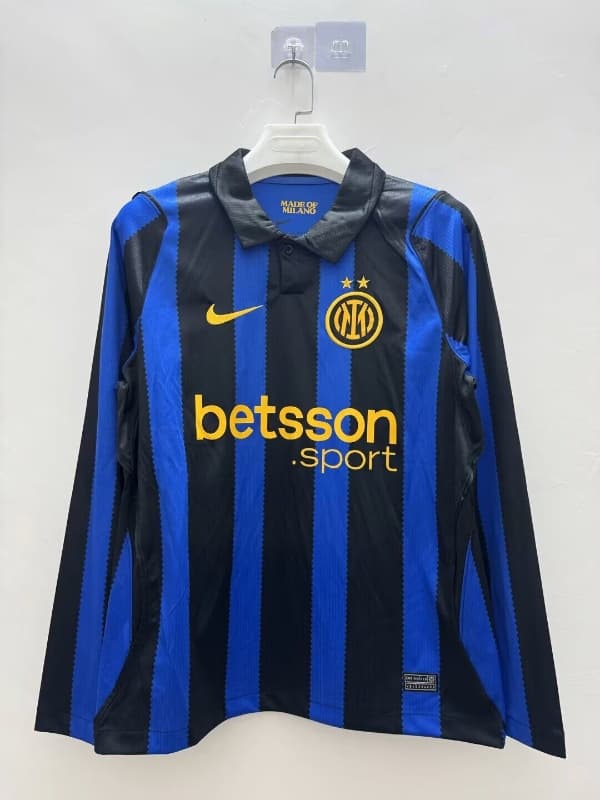 AAA(Thailand) Inter Milan 26/27 Home Long Sleeve Soccer Jersey
