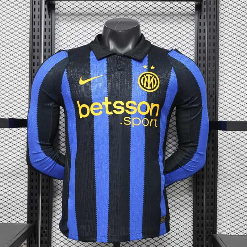AAA(Thailand) Inter Milan 26/27 Home Long Sleeve Soccer Jersey (Player)