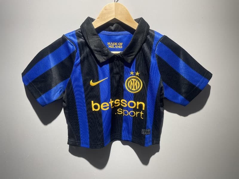 AAA(Thailand) Inter Milan 26/27 Home Women Cropped Soccer Jersey