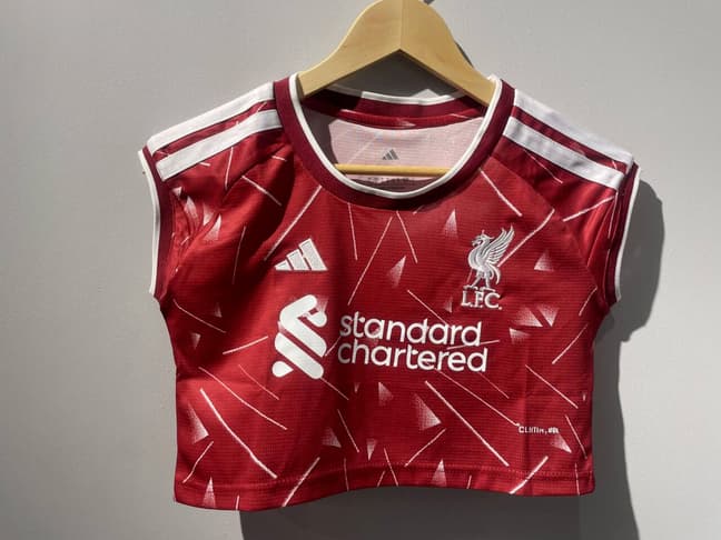 AAA(Thailand) Liverpool 26/27 Home Women Cropped Soccer Jersey 02