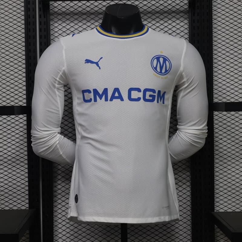AAA(Thailand) Marseilles 26/27 Home Long Sleeve Soccer Jersey (Player)