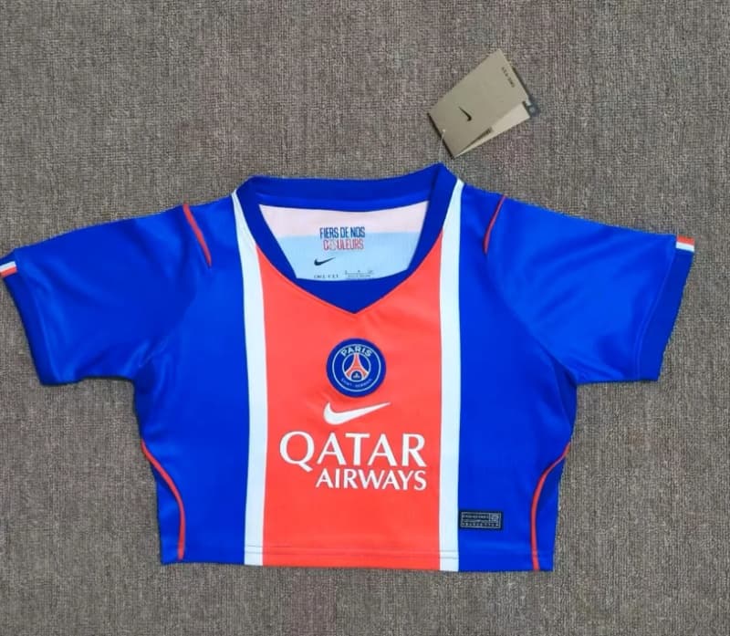AAA(Thailand) Paris St Germain 26/27 Home Women Cropped Soccer Jersey