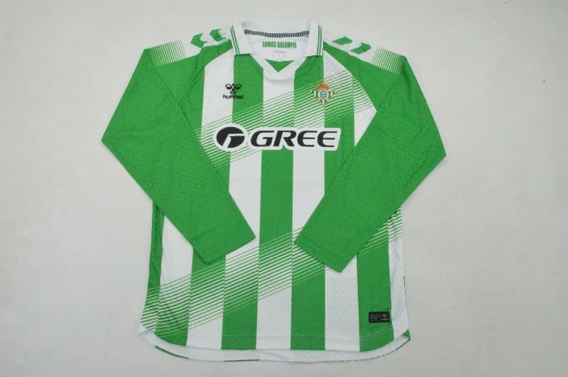 AAA(Thailand) Real Betis 26/27 Home Long Sleeve Soccer Jersey