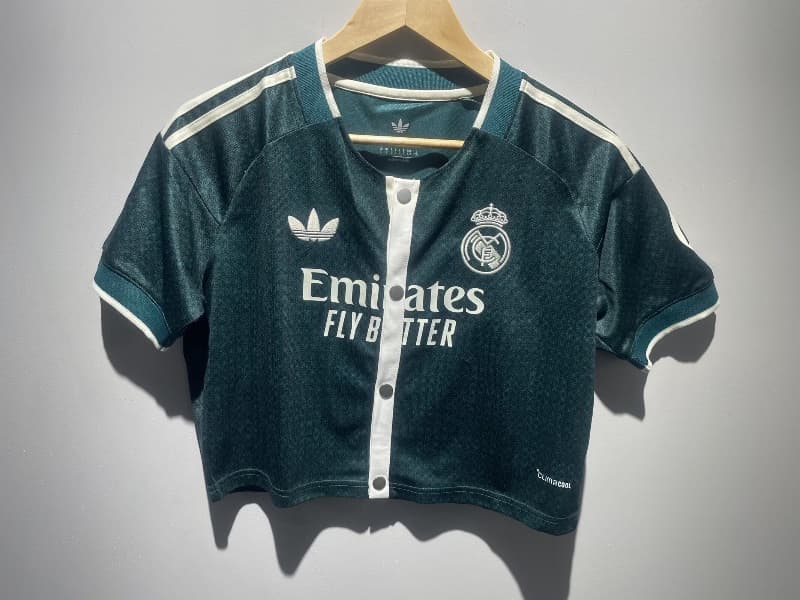 AAA(Thailand) Real Madrid 26/27 Away Women Cropped MLB Soccer Jersey