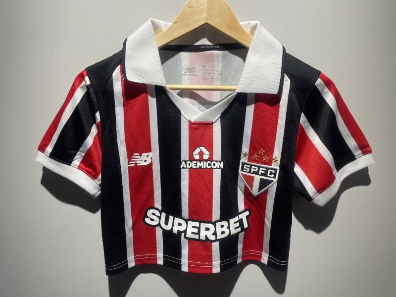AAA(Thailand) Sao Paulo 2026 Away Women Cropped Soccer Jersey AAA(Thailand) Sao Paulo 2026 Away Women Cropped Soccer Jersey