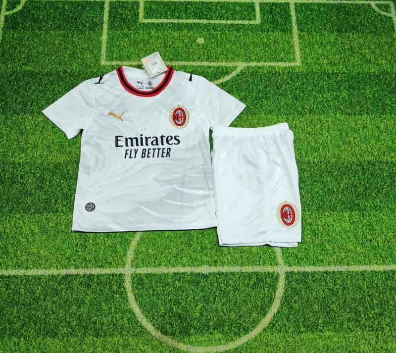 AC Milan 26/27 Kids Away Soccer Jersey And Shorts