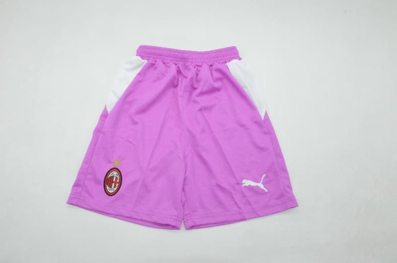 AC Milan 26/27 Kids Goalkeeper Purple Soccer Jersey And Shorts