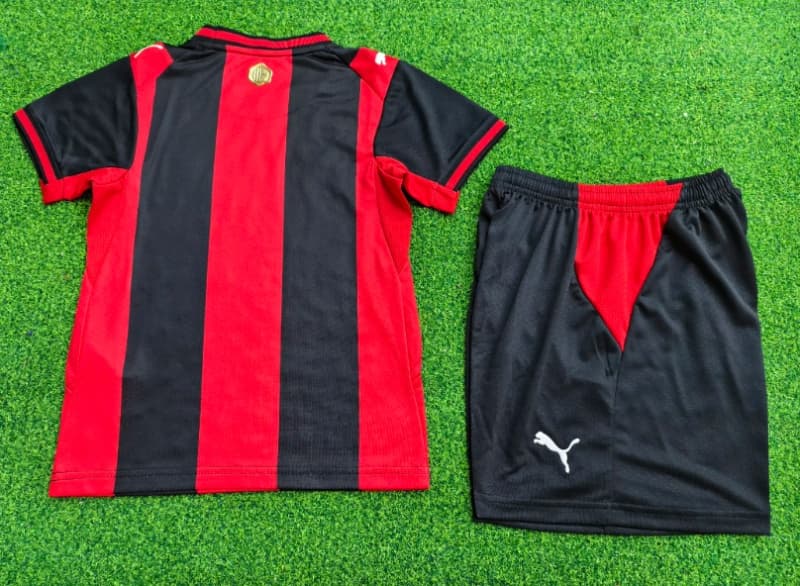 AC Milan 26/27 Kids Home Soccer Jersey And Shorts (Player)