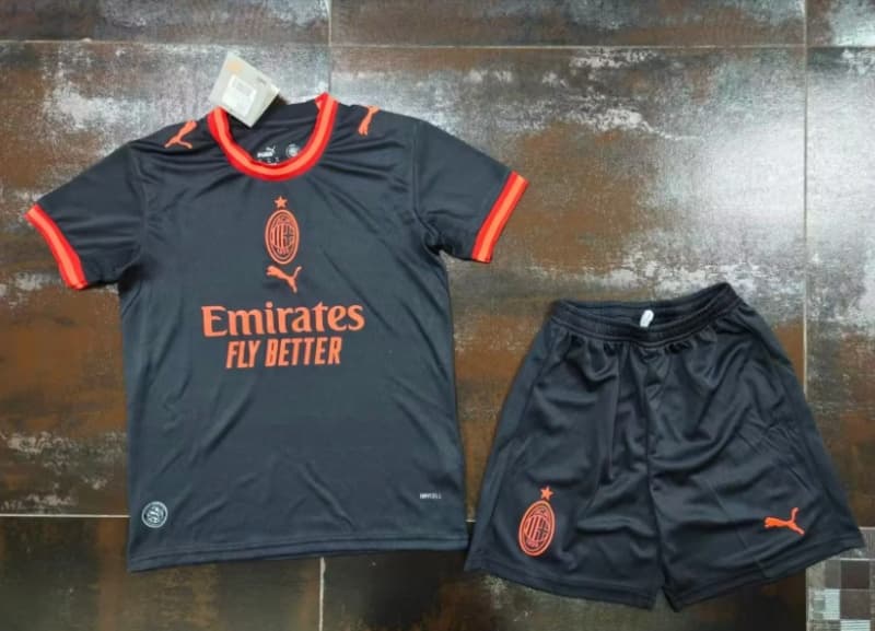 AC Milan 26/27 Kids Third Soccer Jersey And Shorts AC Milan 26/27 Kids Third Soccer Jersey And Shorts