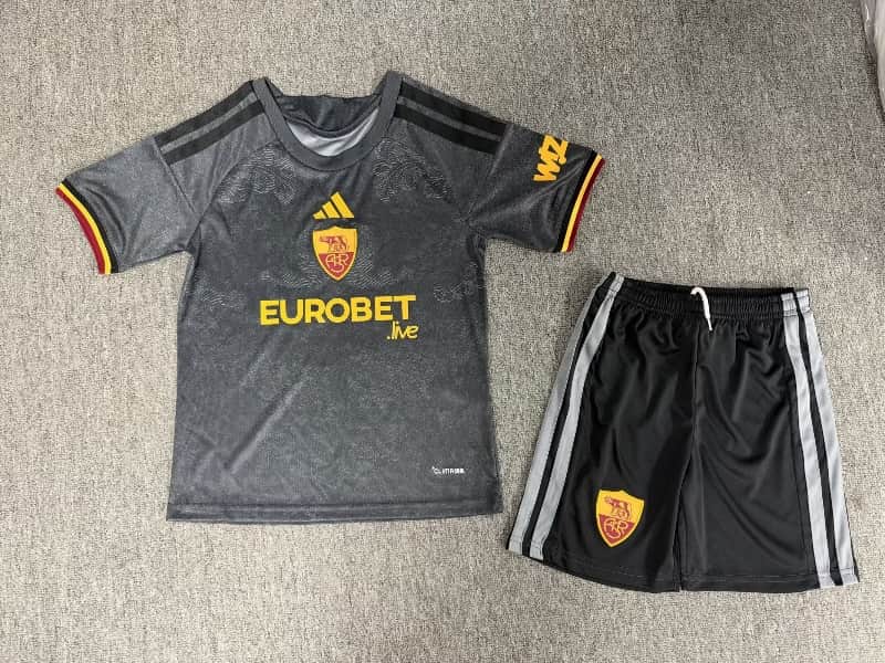 AS Roma 26/27 Kids Third Soccer Jersey And Shorts