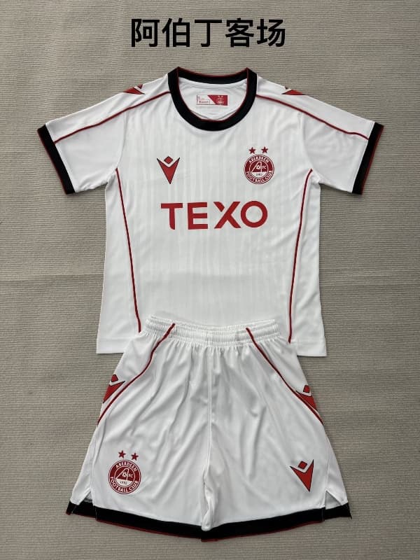 Aberdeen 26/27 Kids Away Soccer Jersey And Shorts