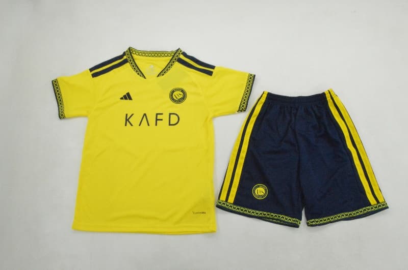Al Nassr FC 26/27 Kids Home Soccer Jersey And Shorts