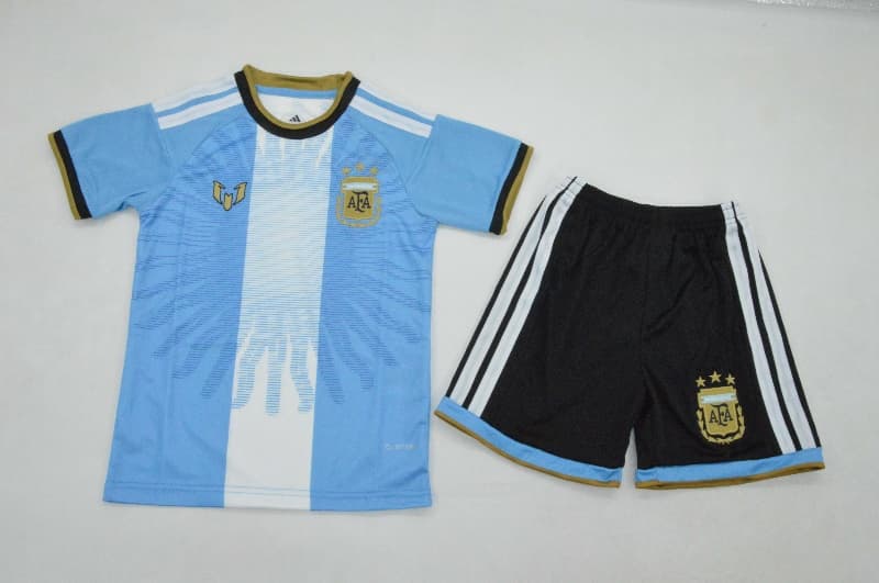 Argentina 2026 Kids MESSI Special Soccer Jersey And Shorts