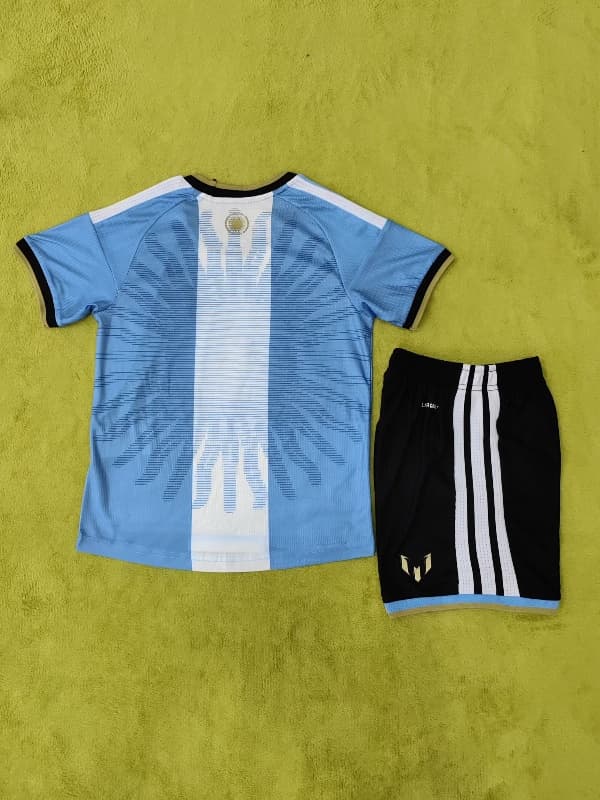 Argentina 2026 Kids MESSI Special Soccer Jersey And Shorts (Player)