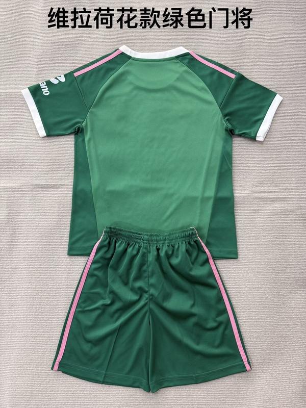 Aston Villa 26/27 Kids Goalkeeper Green Soccer Jersey And Shorts