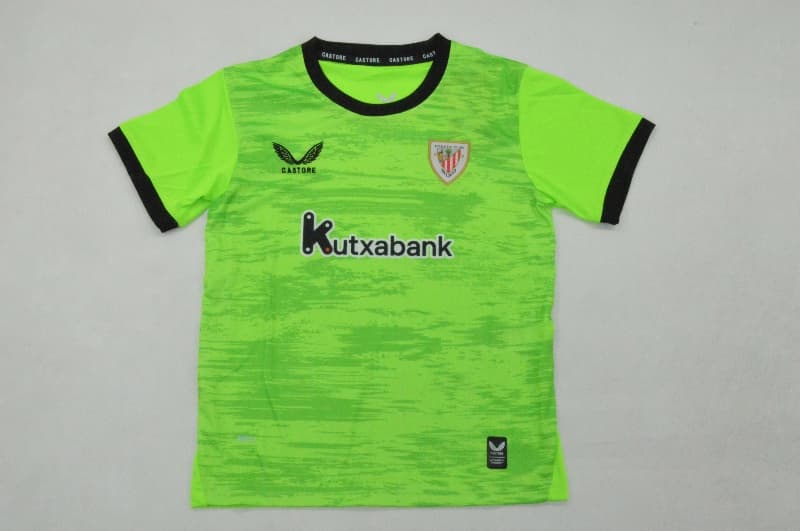Athletic Bilbao 26/27 Kids Goalkeeper Green Soccer Jersey And Shorts