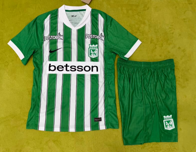 Atletico Nacional 2026 Kids Home Soccer Jersey And Shorts (Player)