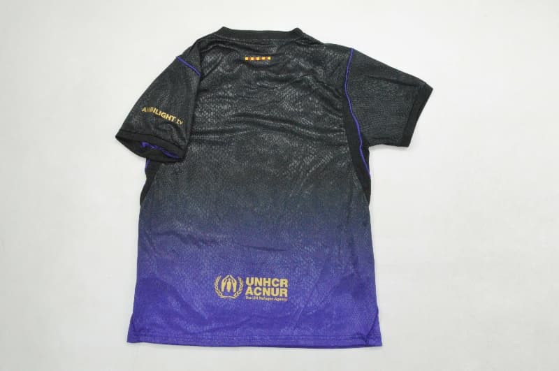 Barcelona 26/27 Kids Away Soccer Jersey And Shorts (Leaked)