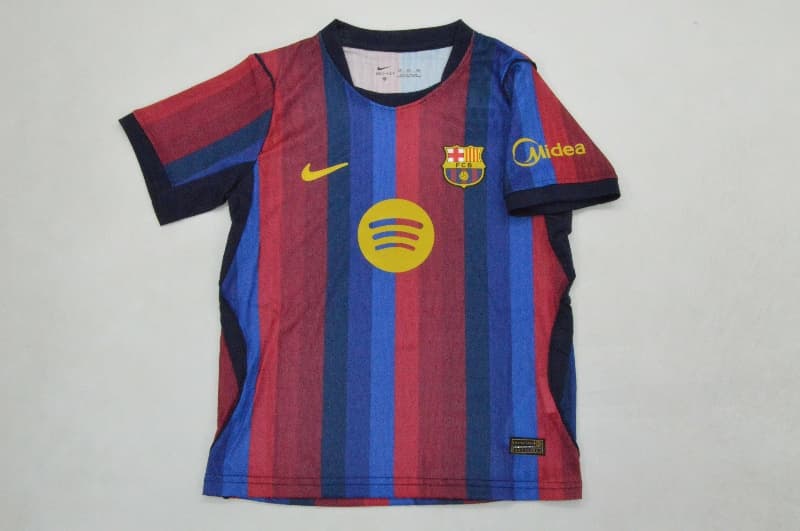 Barcelona 26/27 Kids Home Soccer Jersey And Shorts (Player) Leaked