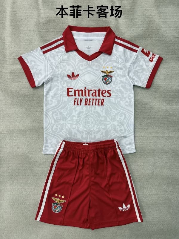 Benfica 26/27 Kids Away Soccer Jersey And Shorts Benfica 26/27 Kids Away Soccer Jersey And Shorts