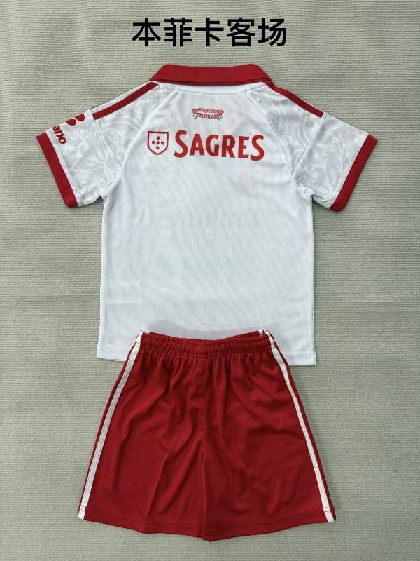 Benfica 26/27 Kids Away Soccer Jersey And Shorts