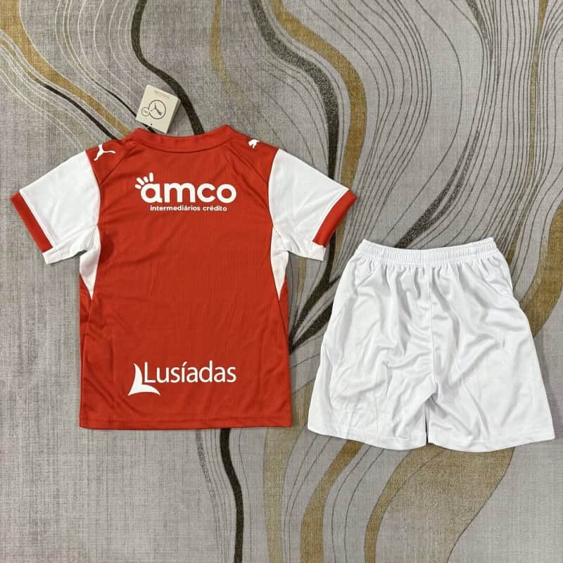 Braga 26/27 Kids Home Soccer Jersey And Shorts