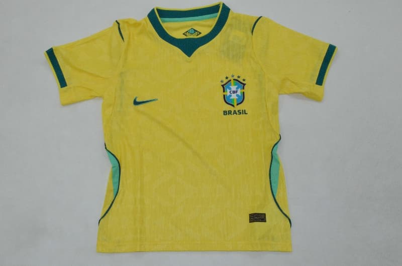 Brazil 2026 Kids World Cup Home Soccer Jersey And Shorts (Player)