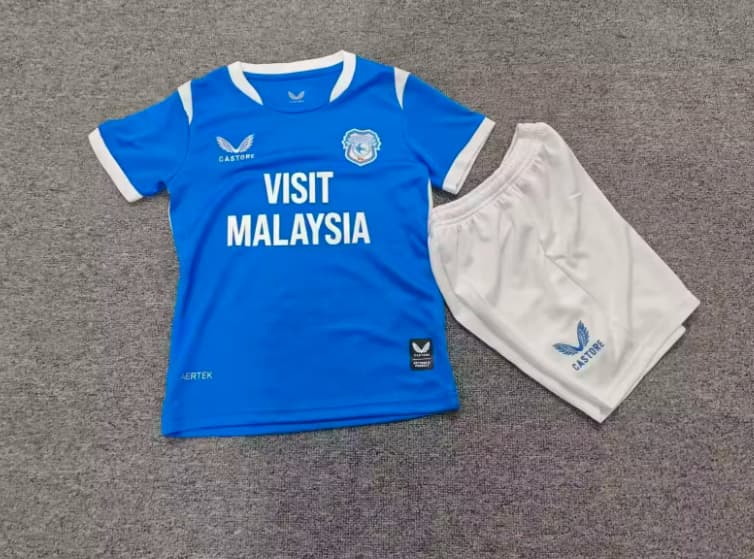 Cardiff City 26/27 Kids Home Soccer Jersey And Shorts Cardiff City 26/27 Kids Home Soccer Jersey And Shorts