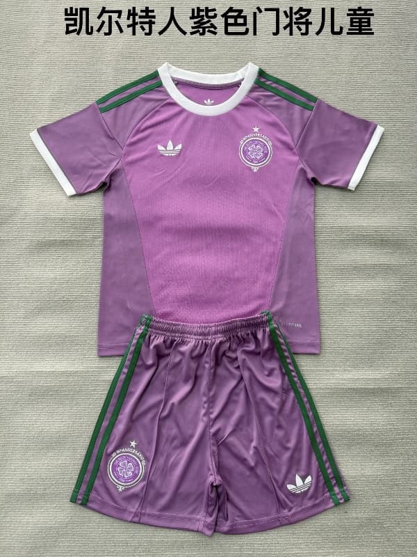 Celtic 26/27 Kids Goalkeeper Purple Soccer Jersey And Shorts Celtic 26/27 Kids Goalkeeper Purple Soccer Jersey And Shorts