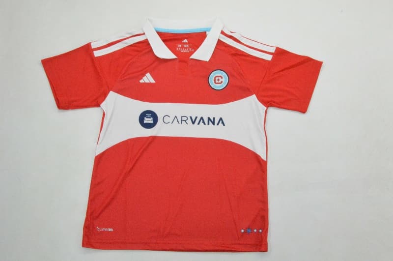 Chicago Fire 2026 Kids Home Soccer Jersey And Shorts