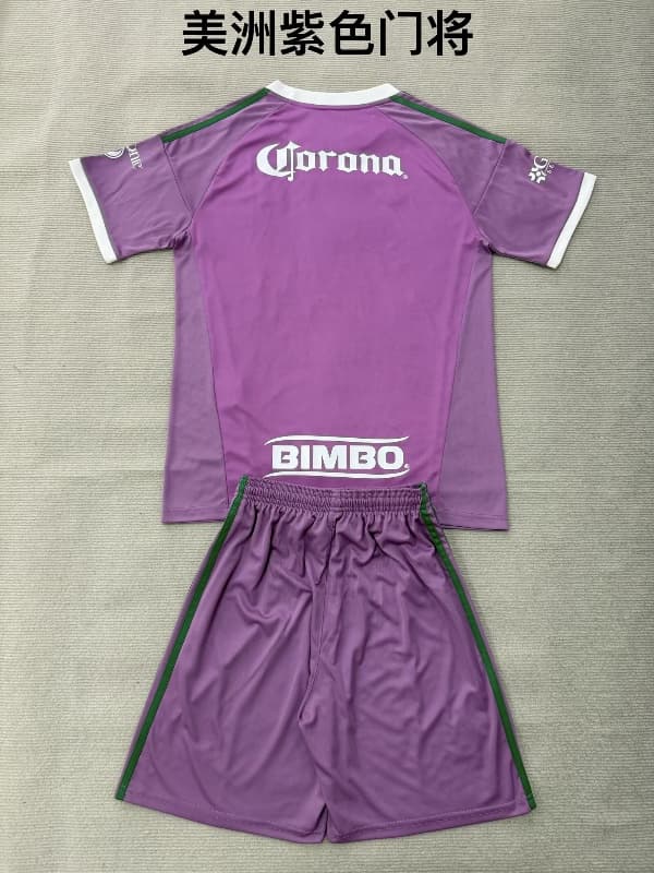 Club America 26/27 Kids Goalkeeper Purple Soccer Jersey And Shorts