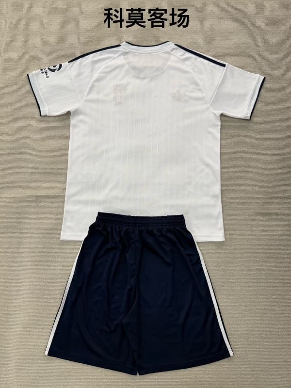 Como 26/27 Kids Away Soccer Jersey And Shorts