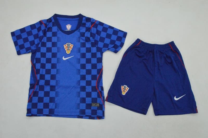 Croatia 2026 Kids World Cup Away Soccer Jersey And Shorts Croatia 2026 Kids World Cup Away Soccer Jersey And Shorts