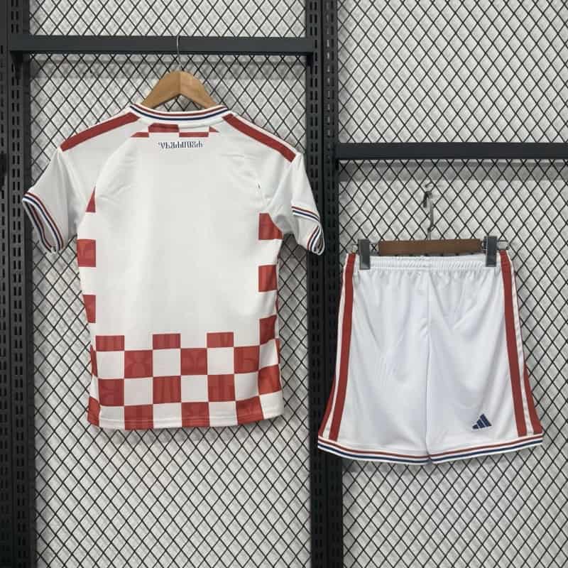 Croatia 2027 Kids Home Soccer Jersey And Shorts