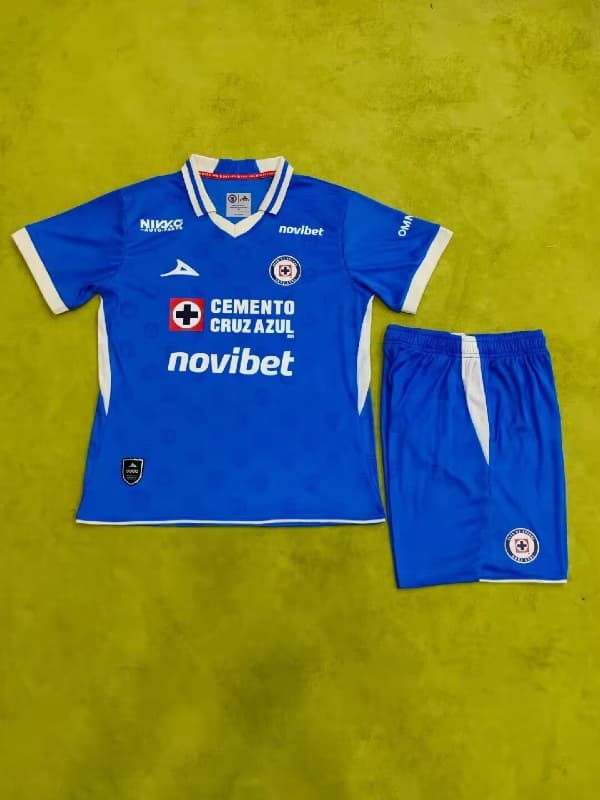 Cruz Azul 26/27 Kids Home Soccer Jersey And Shorts (Player)