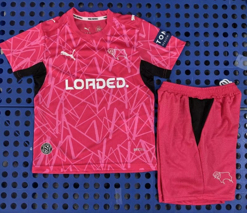 Derby County 26/27 Kids Away Soccer Jersey And Shorts Derby County 26/27 Kids Away Soccer Jersey And Shorts