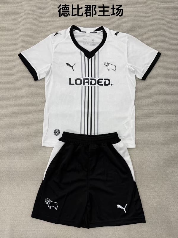 Derby County 26/27 Kids Home Soccer Jersey And Shorts Derby County 26/27 Kids Home Soccer Jersey And Shorts