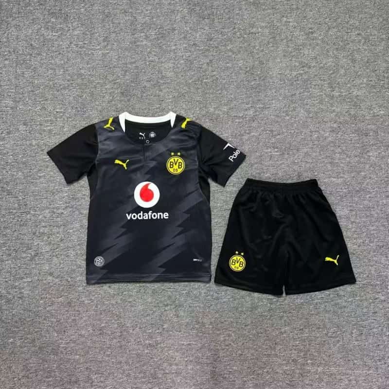 Dortmund 26/27 Kids Away Soccer Jersey And Shorts