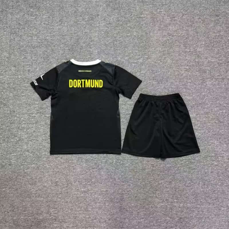 Dortmund 26/27 Kids Away Soccer Jersey And Shorts