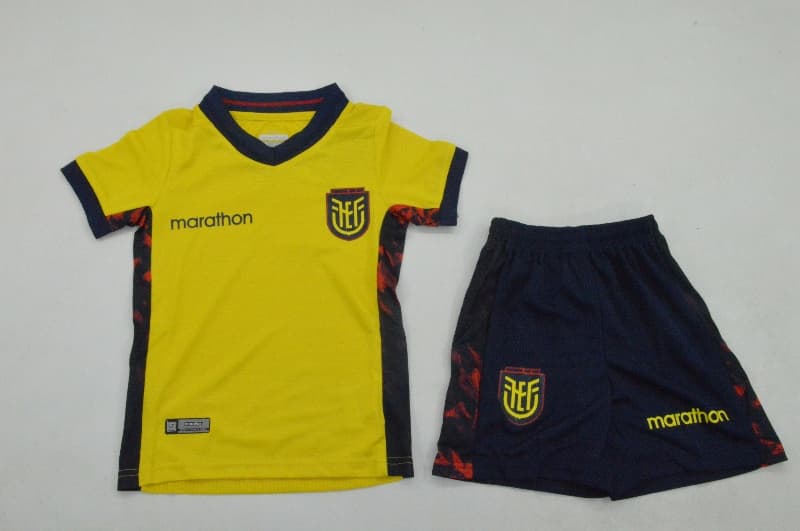 Ecuador 2026 Kids Home Soccer Jersey And Shorts Ecuador 2026 Kids Home Soccer Jersey And Shorts