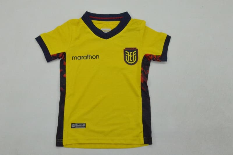Ecuador 2026 Kids Home Soccer Jersey And Shorts