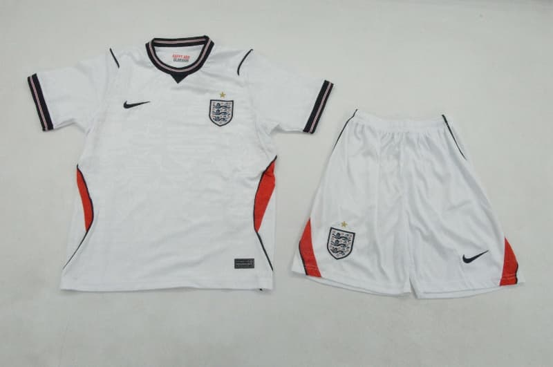 England 2026 Kids World Cup Home Soccer Jersey And Shorts England 2026 Kids World Cup Home Soccer Jersey And Shorts