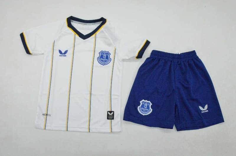 Everton 26/27 Kids Away Soccer Jersey And Shorts