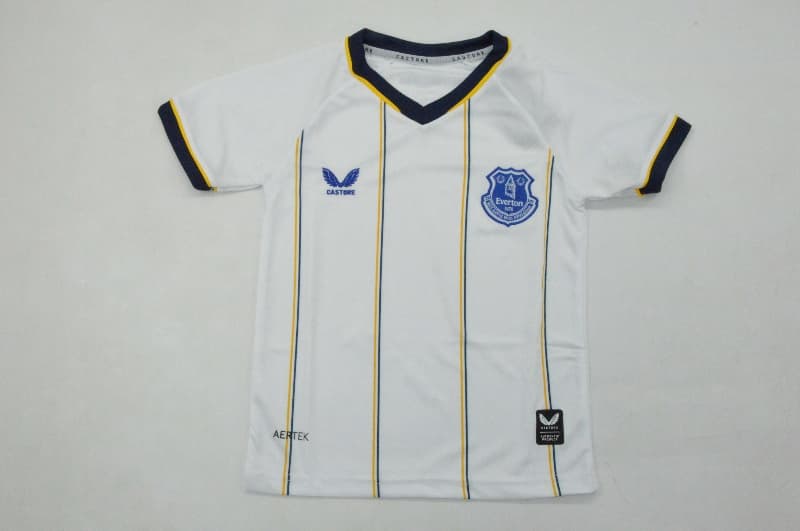 Everton 26/27 Kids Away Soccer Jersey And Shorts