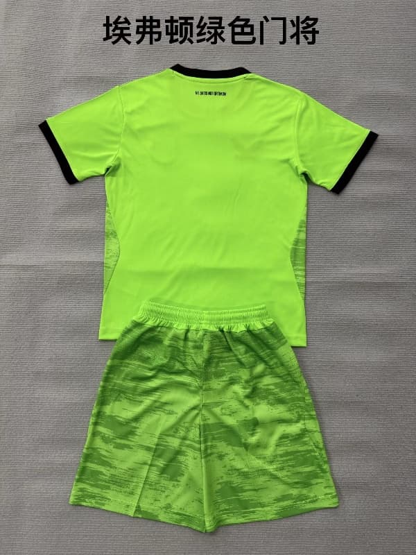 Everton 26/27 Kids Goalkeeper Green Soccer Jersey And Shorts