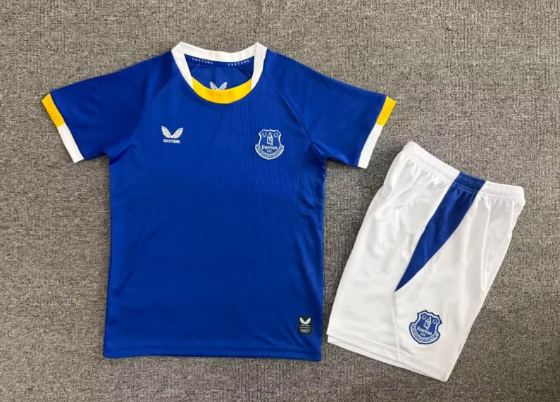 Everton 26/27 Kids Home Soccer Jersey And Shorts